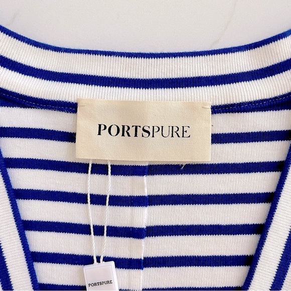 PORTSPURE Cotton Knit V-neck Sweater, 42 - Picture 5 of 11